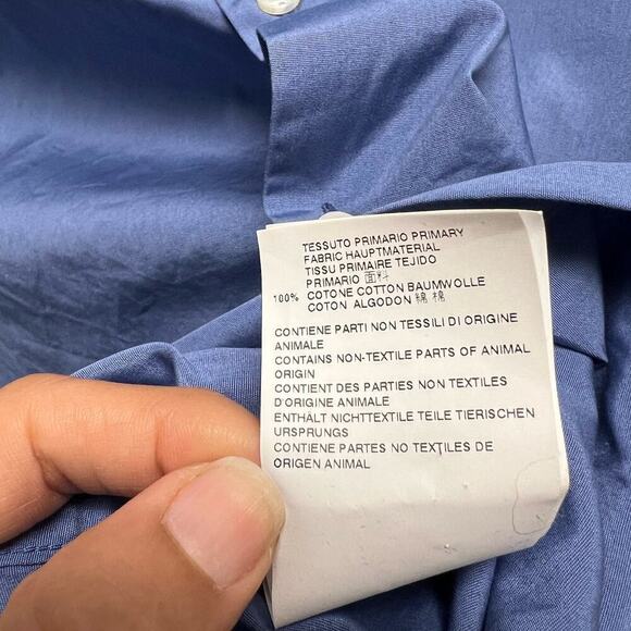 Dsquared2 Button Up Shirt Cotton Blue Men’s Size 46 - Picture 4 of 7